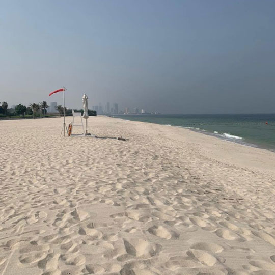White beaches on holiday in Ajman.