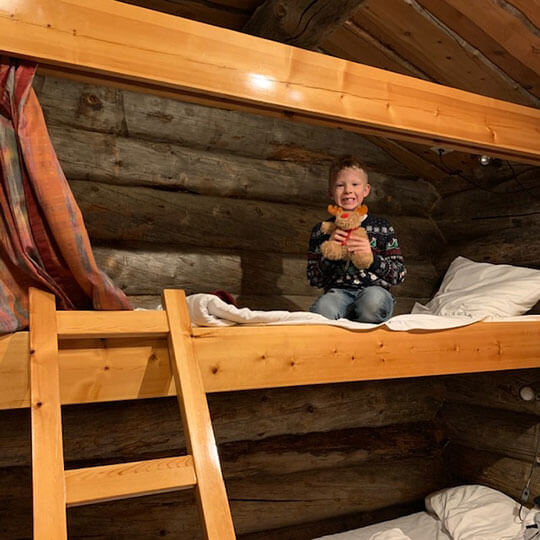 Bunkbed cabins in lapland.