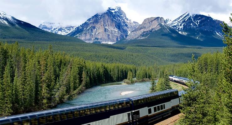 Luxurious rail holidays running on tracks alongside mountains and rivers.