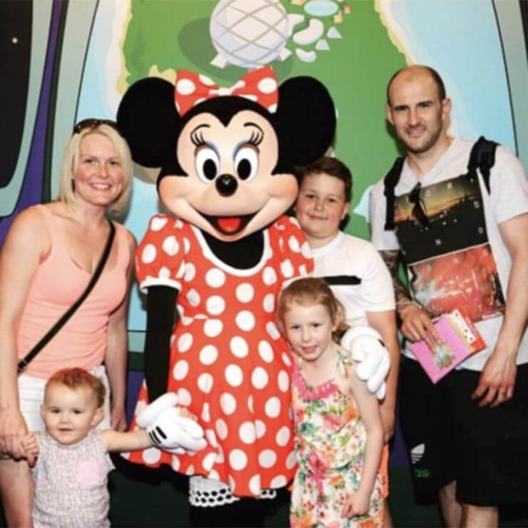 Meeting Minnie Mouse at Disneyland in florida.