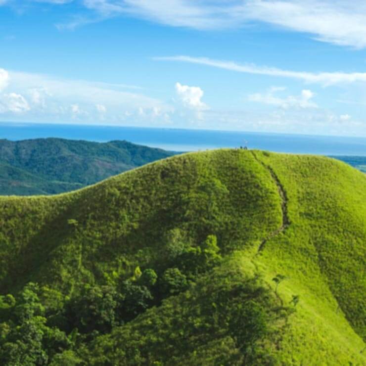 Lush green mountains of borneo.