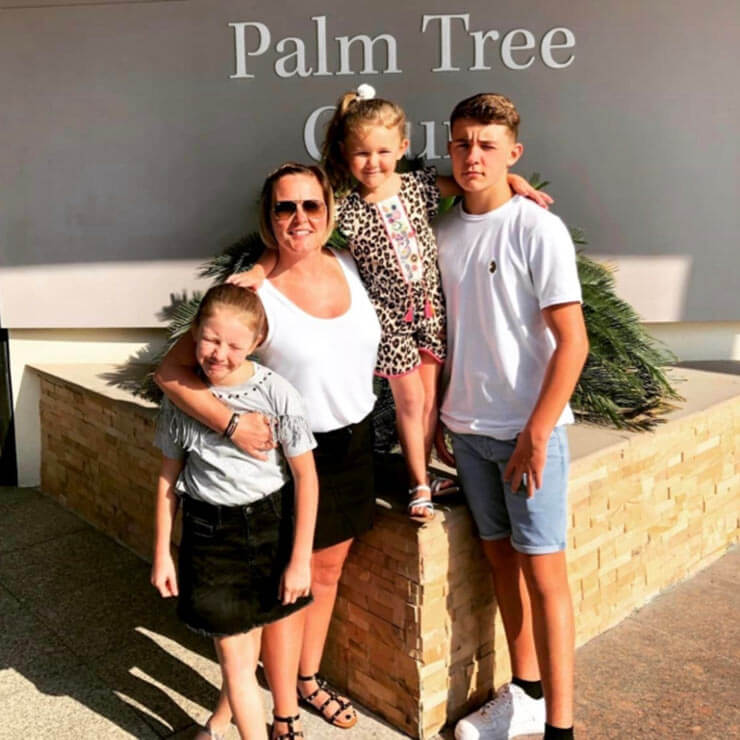 On holiday in Dubai at the Palm Tree resort.