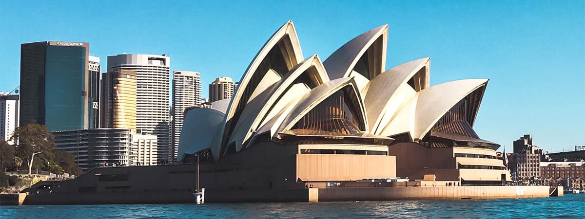The view of the sydney opera house, an iconic place to visit on holiday in australia.