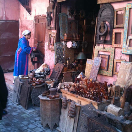 The colourful markets in Marrakech.