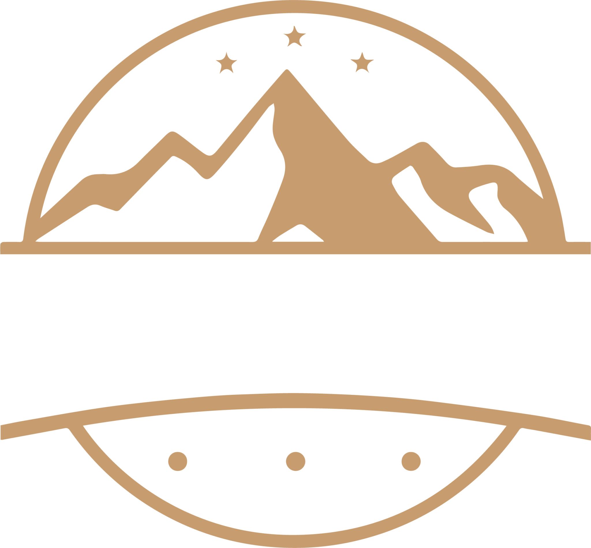 Once in a lifetime adventures icon with a mountain.