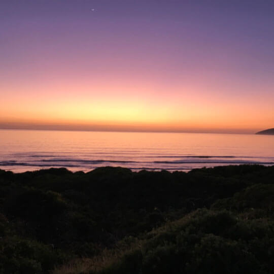 Sunset in south africa on holiday.