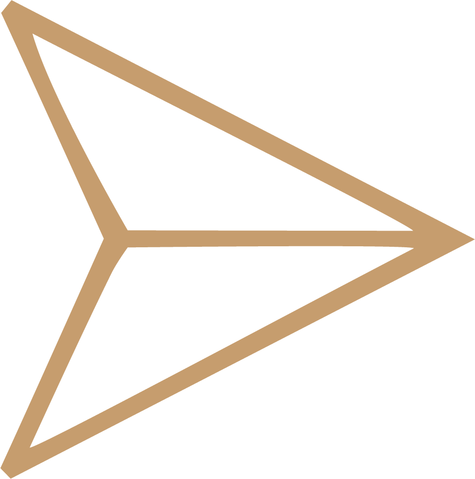 Paper plane gold arrow.