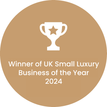 Award icon for Once in a Lifetime Holidays winning UK Small Luxury Business of the Year 2024.